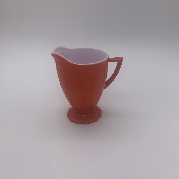 Vtg. Mid Century Hazel Atlas Newport Platonite 7oz Footed Creamer Jug USA - Picture 10 of 15
